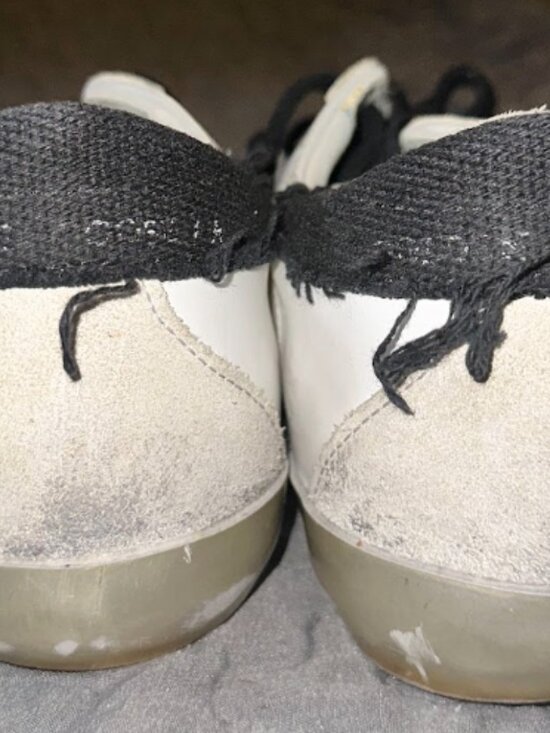  Super-Star Sneakers White Leather Black Suede Star Men\'s US10/EU43 main image 7